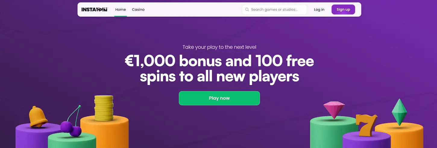 Instaspin Casino Bonus UK 2026 – Get Up to £1,000 Welcome Bonus and 100 Free Spins