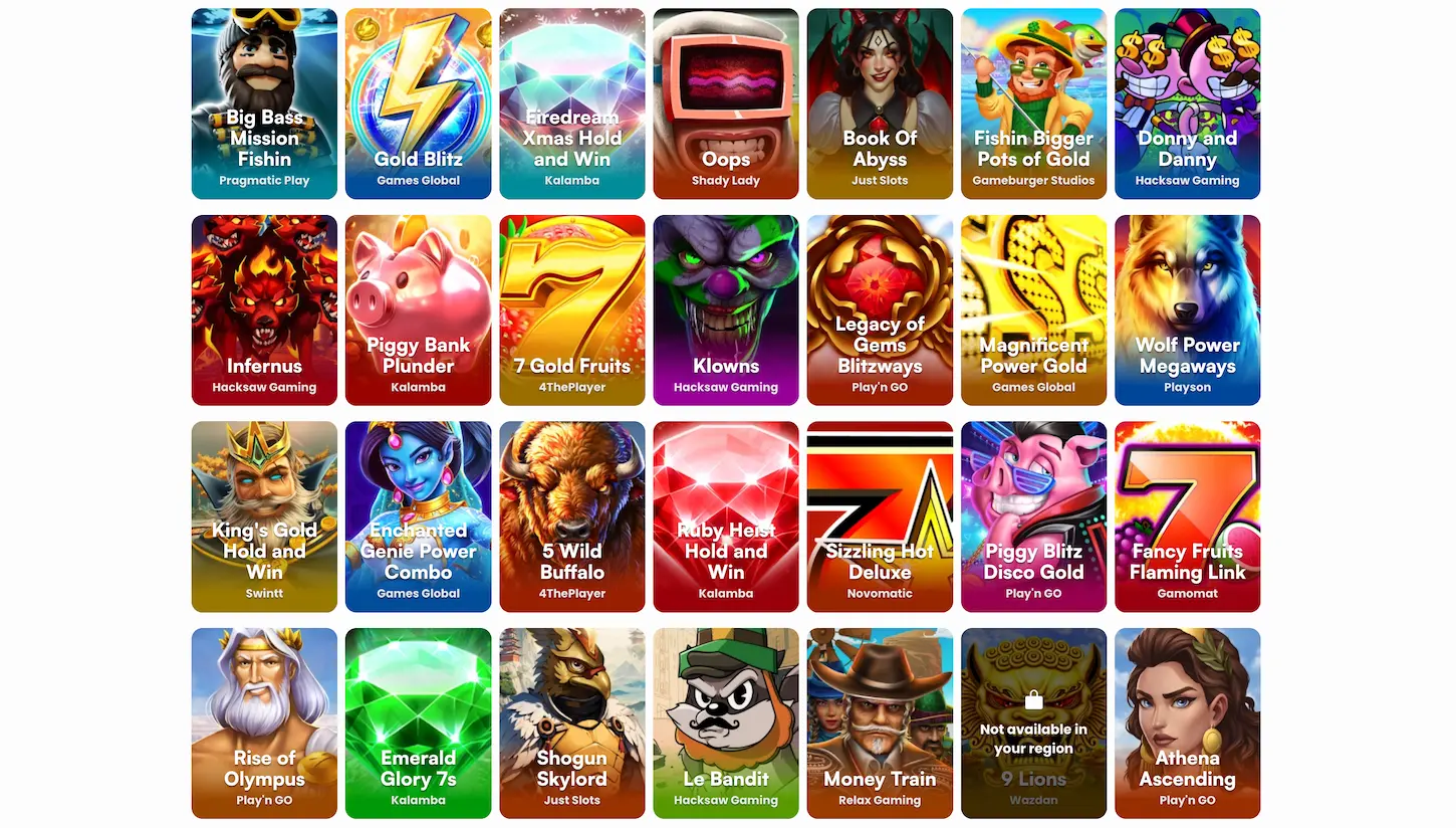 Instaspin Casino online slots and slot games selection